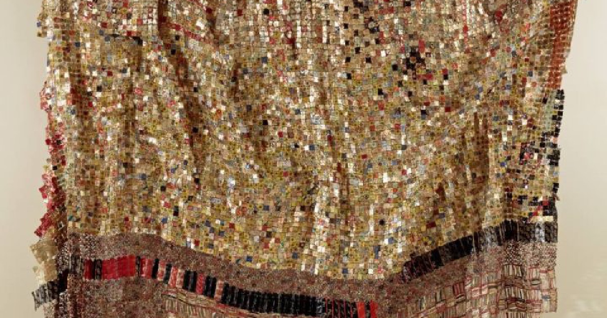 El Anatsui in Textile Arts Exhibition at the Isabella